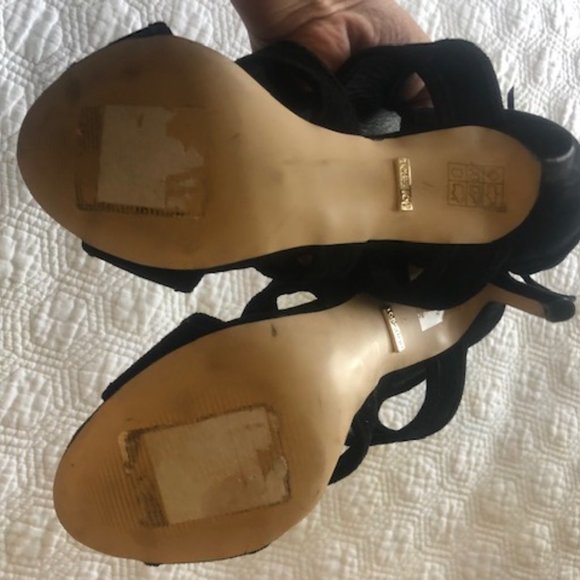 Topshop Black Suede Ankle-Tie Sandals - Picture 4 of 5